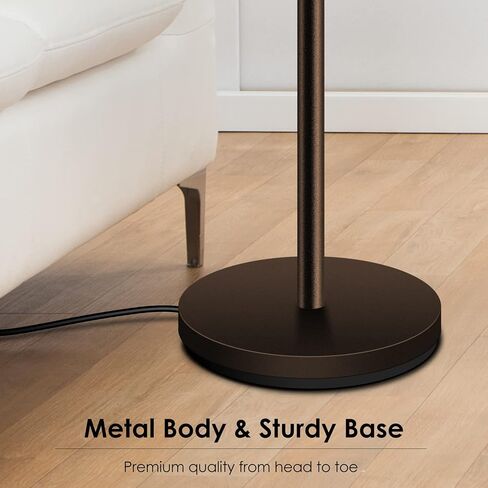 BoostArea Torchiere Floor Lamp, 30W Super Bright LED Standing Lamp, Stepless Dimmable Pole Lamp with 3000K Lighting, Rotary Switch, 70 Inch Tall Metal Modern Floor Lamps for Living Room/Bedroom Black in Kuwait