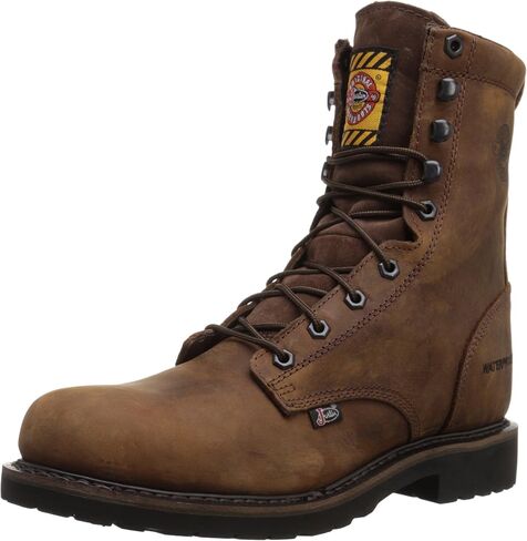 Justin Original Work Men's Wyoming Waterproof Steel Toe Work Boots Brown 10 D in Saudi Arabia