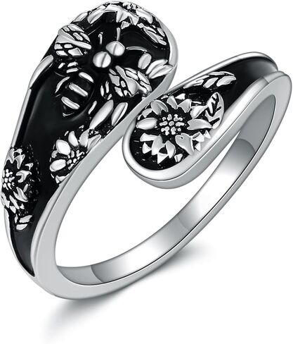 MONGAS Bee/Turquoise Spoon Rings for Women Sterling Silver Spoon Ring Jewelry Gifts for Girls in Saudi Arabia