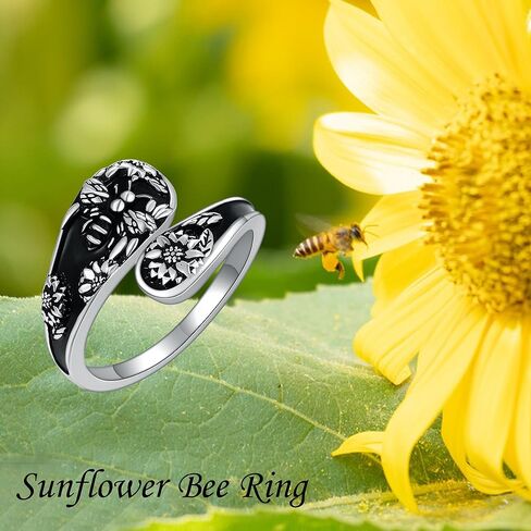 MONGAS Bee/Turquoise Spoon Rings for Women Sterling Silver Spoon Ring Jewelry Gifts for Girls in Saudi Arabia