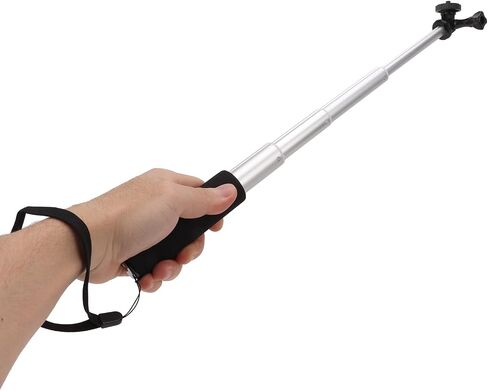 Extendable Selfie Stick with Tripod Stand, 3-in-1 Aluminum Telescoping Telescoping Monopod Pole, 4 Sections Adjustable Camera Hand Grip, for Camera, Mobile Phone, Mirrorless Camera, Card Machine in Saudi Arabia