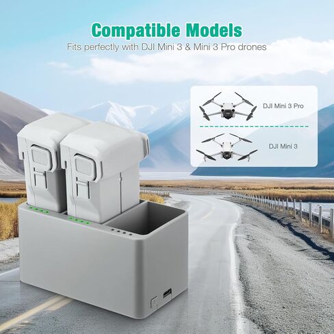 بطارية FirstPower Mini 3 Pro بقدرة 3850 مللي أمبير في الساعة مكونة من قطعتين وفتحة ثلاثية ثنائية الاتجاه متوافقة مع DJI DJI Mini 3 Pro & Mini 3 Drone، 51 دقيقة كحد أقصى لوقت الطيران in Kuwait
