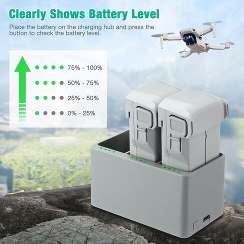 بطارية FirstPower Mini 3 Pro بقدرة 3850 مللي أمبير في الساعة مكونة من قطعتين وفتحة ثلاثية ثنائية الاتجاه متوافقة مع DJI DJI Mini 3 Pro & Mini 3 Drone، 51 دقيقة كحد أقصى لوقت الطيران in Kuwait