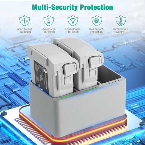 بطارية FirstPower Mini 3 Pro بقدرة 3850 مللي أمبير في الساعة مكونة من قطعتين وفتحة ثلاثية ثنائية الاتجاه متوافقة مع DJI DJI Mini 3 Pro & Mini 3 Drone، 51 دقيقة كحد أقصى لوقت الطيران in Kuwait