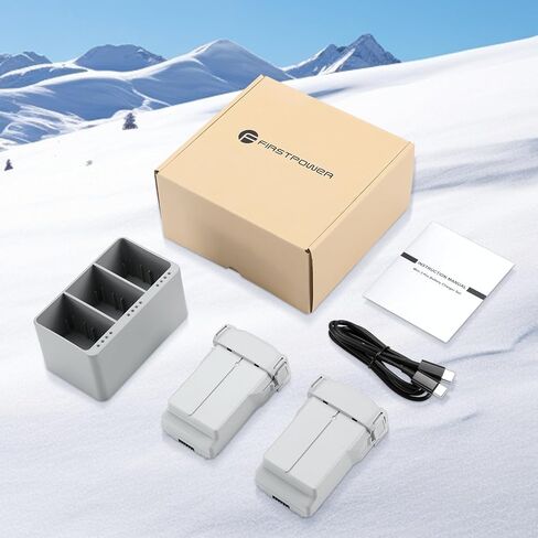 بطارية FirstPower Mini 3 Pro بقدرة 3850 مللي أمبير في الساعة مكونة من قطعتين وفتحة ثلاثية ثنائية الاتجاه متوافقة مع DJI DJI Mini 3 Pro & Mini 3 Drone، 51 دقيقة كحد أقصى لوقت الطيران in Kuwait