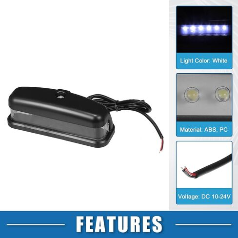 مجموعة ضوء لوحة ترخيص السيارة LED رقم XFC100550 لسيارة Land Rover Defender 90 1994-1997 ضوء أبيض بلاستيكي (مجموعة من 2) in Saudi Arabia