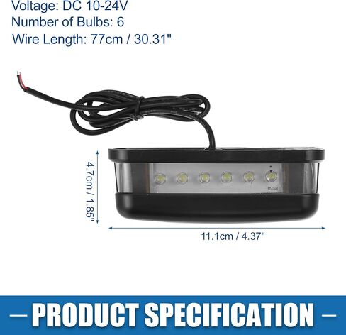 مجموعة ضوء لوحة ترخيص السيارة LED رقم XFC100550 لسيارة Land Rover Defender 90 1994-1997 ضوء أبيض بلاستيكي (مجموعة من 2) in Saudi Arabia