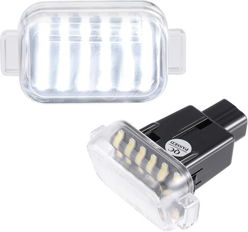 سيارة 6000K الأبيض لوحة ترخيص LED ضوء الجمعية GHK1-51-270B 2835SMD لمازدا 6 2014-2020 ABS واضح أسود 1 زوج in Saudi Arabia