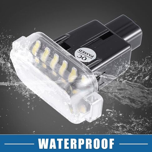 سيارة 6000K الأبيض لوحة ترخيص LED ضوء الجمعية GHK1-51-270B 2835SMD لمازدا 6 2014-2020 ABS واضح أسود 1 زوج in Saudi Arabia
