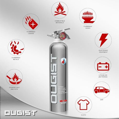 طفاية حريق للمنزل 9 في 1 طفاية حريق محمولة للسيارة / المطبخ / المنزل - سهلة التنظيف والتي يمكن أن تمنع إعادة الاشتعال. in Kuwait