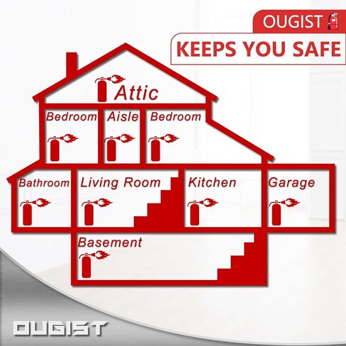 طفاية حريق للمنزل 9 في 1 طفاية حريق محمولة للسيارة / المطبخ / المنزل - سهلة التنظيف والتي يمكن أن تمنع إعادة الاشتعال. in Kuwait