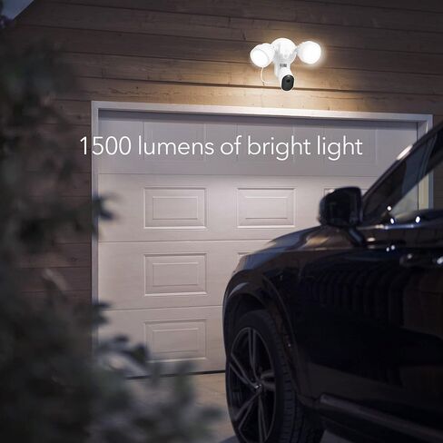 مصباح كشاف ذكي 3 في 1 من Wasserstein وشاحن وتركيب - متوافق مع Arlo Ultra/Ultra 2، Arlo Pro 3/4-1500 لومن - مستشعر الحركة والتحكم في المؤقت (كاميرا Arlo غير متضمنة) in Kuwait