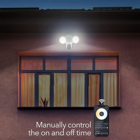 مصباح كشاف ذكي 3 في 1 من Wasserstein وشاحن وتركيب - متوافق مع Arlo Ultra/Ultra 2، Arlo Pro 3/4-1500 لومن - مستشعر الحركة والتحكم في المؤقت (كاميرا Arlo غير متضمنة) in Kuwait