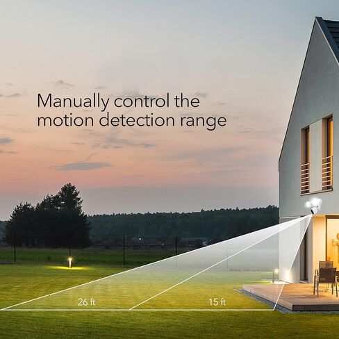 مصباح كشاف ذكي 3 في 1 من Wasserstein وشاحن وتركيب - متوافق مع Arlo Ultra/Ultra 2، Arlo Pro 3/4-1500 لومن - مستشعر الحركة والتحكم في المؤقت (كاميرا Arlo غير متضمنة) in Kuwait