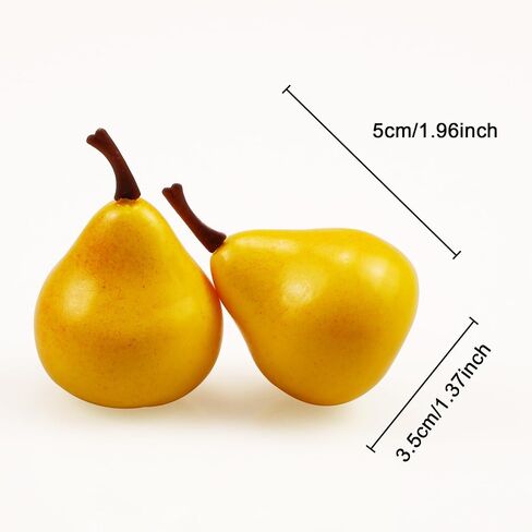 Lorigun 30pcs Artificial Lifelike Simulation 1.3" Mini Pears Fake Fruits Photography Props Model in Kuwait