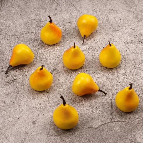 Lorigun 30pcs Artificial Lifelike Simulation 1.3" Mini Pears Fake Fruits Photography Props Model in Kuwait