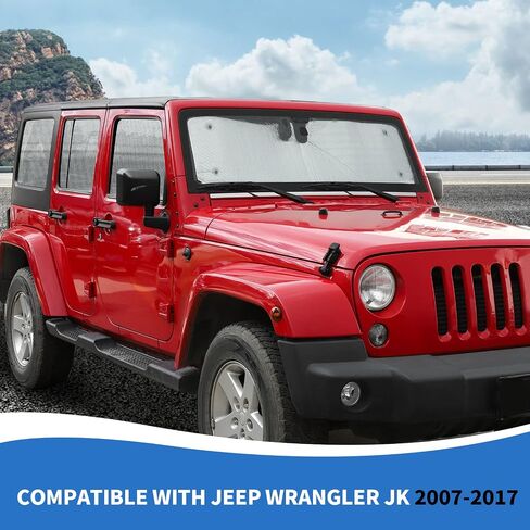 JL Windshield Sunshade, 8PCS Side Window Sun Shade Compatible with 2018-2023 Jeep Wrangler JL 4-Door in Saudi Arabia