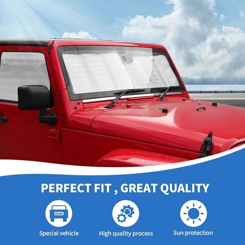 JL Windshield Sunshade, 8PCS Side Window Sun Shade Compatible with 2018-2023 Jeep Wrangler JL 4-Door in Saudi Arabia