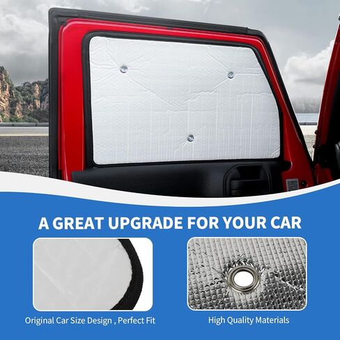 JL Windshield Sunshade, 8PCS Side Window Sun Shade Compatible with 2018-2023 Jeep Wrangler JL 4-Door in Saudi Arabia
