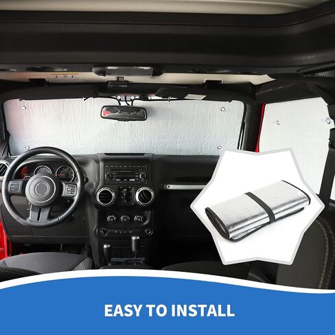 JL Windshield Sunshade, 8PCS Side Window Sun Shade Compatible with 2018-2023 Jeep Wrangler JL 4-Door in Saudi Arabia