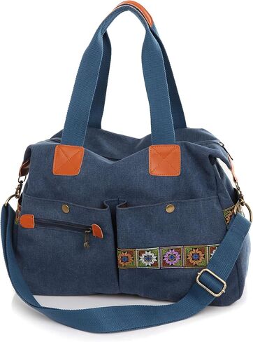 Women's Canvas Vintage Shoulder Bag Hobo Daily Purse Large Tote Shopper Handbag boho crossbody bag Medium Large in Saudi Arabia