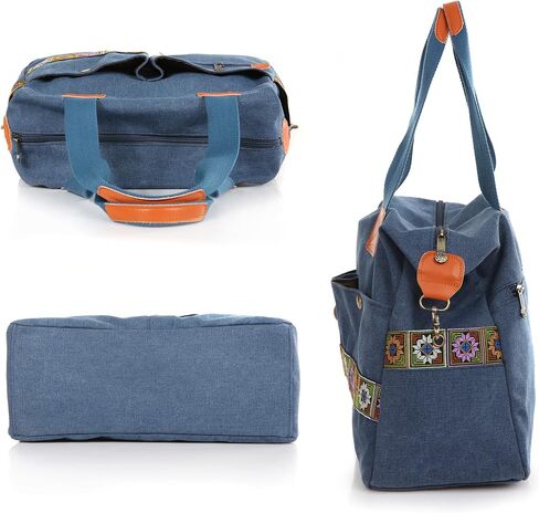 Women's Canvas Vintage Shoulder Bag Hobo Daily Purse Large Tote Shopper Handbag boho crossbody bag Medium Large in Saudi Arabia