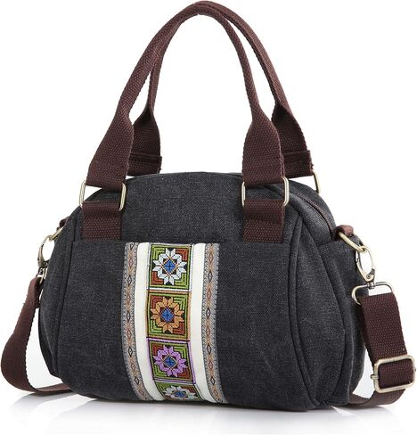 Women's Canvas Vintage Shoulder Bag Hobo Daily Purse Large Tote Shopper Handbag boho crossbody bag Medium Large in Saudi Arabia