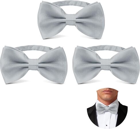 3pcs Bow Tie, Bow Ties for Men, Pre Tied Bow Ties for Men, Adjustable Bowtie for Wedding, Party, Graduation in Saudi Arabia