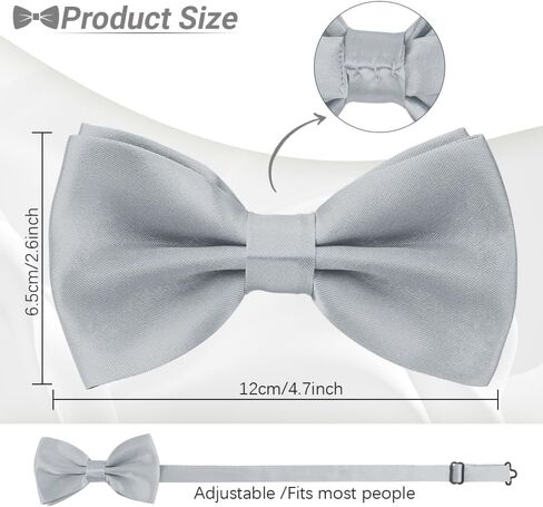 3pcs Bow Tie, Bow Ties for Men, Pre Tied Bow Ties for Men, Adjustable Bowtie for Wedding, Party, Graduation in Saudi Arabia