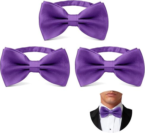 3pcs Bow Tie, Bow Ties for Men, Pre Tied Bow Ties for Men, Adjustable Bowtie for Wedding, Party, Graduation in Saudi Arabia