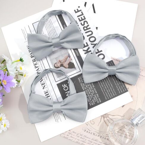 3pcs Bow Tie, Bow Ties for Men, Pre Tied Bow Ties for Men, Adjustable Bowtie for Wedding, Party, Graduation in Saudi Arabia