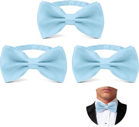 3 قطع ربطة عنق، ربطات عنق للرجال، ربطات عنق مربوطة مسبقًا للرجال، ربطة عنق قابلة للتعديل لحفلات الزفاف والحفلات والتخرج in Kuwait