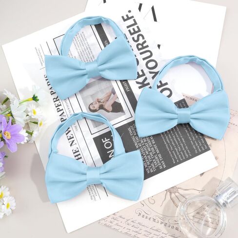 3 قطع ربطة عنق، ربطات عنق للرجال، ربطات عنق مربوطة مسبقًا للرجال، ربطة عنق قابلة للتعديل لحفلات الزفاف والحفلات والتخرج in Kuwait