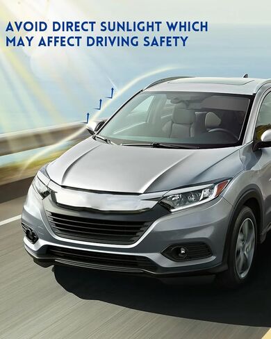 لاستبدال جانب السائق لواقي الشمس HRV مناسب لسيارة Honda HR-V 2016 2017 2018 2019 2020 2021 2022، استبدل 83280-T7W-A12ZA، أسود رمادي in Saudi Arabia