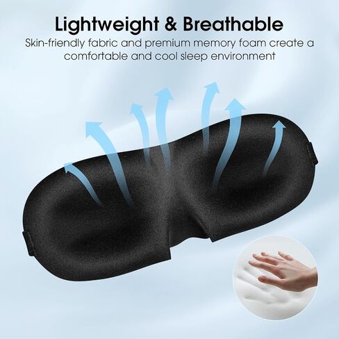 Sleep Mask for Side Sleeper 4 Pack, 100% Blackout 3D Eye Mask for Sleeping, Eye Covers with Adjustable Straps for Women Men in Saudi Arabia