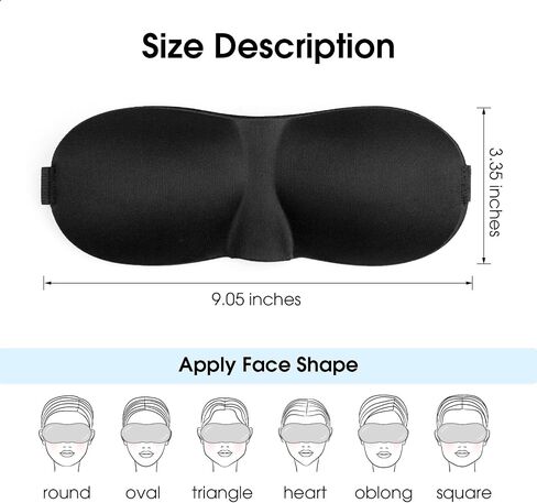 Sleep Mask for Side Sleeper 4 Pack, 100% Blackout 3D Eye Mask for Sleeping, Eye Covers with Adjustable Straps for Women Men in Saudi Arabia