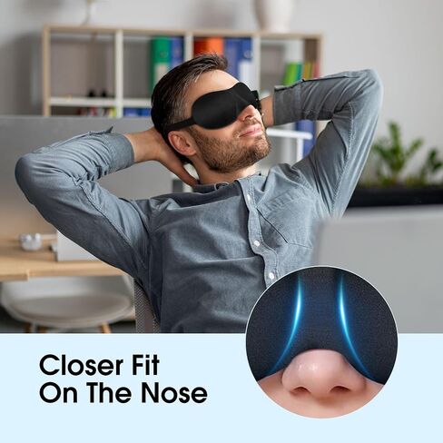 Sleep Mask for Side Sleeper 4 Pack, 100% Blackout 3D Eye Mask for Sleeping, Eye Covers with Adjustable Straps for Women Men in Saudi Arabia