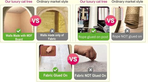 Go Pet Club 66" Cat Tree Scratcher Kitty Condo Kitten House Furniture with Square Base and Hanging Toys for Indoor Cats, Black in Kuwait