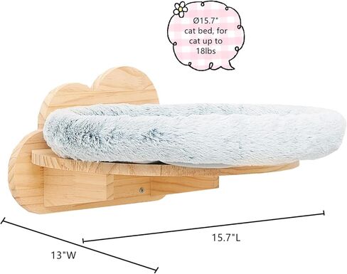 Solid Wood Wall Mounted Carpet-Covered Cat Shelves, Cat Wall Furnitures, Floating Shelves, Cat Wall Scratching Post, Cat Steps, Cat Stairs, Cat Perch in Kuwait