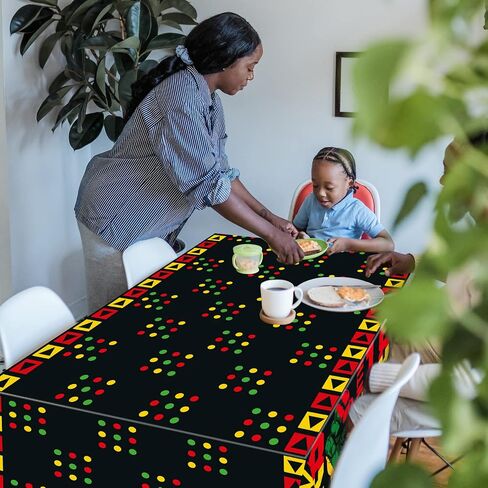 شجرة سيبا 3 عبوات من مفارش المائدة Juneteenth مقاس 54 × 108 من البلاستيك Happy Juneteenth مفارش طاولة تغطي استقلال الأمريكيين السود 1865 تاريخ أسود لشهر لوازم الحفلات in Saudi Arabia