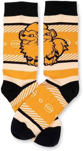 Pokémon Center: Growlithe Guardian Crew Socks (One Size-Adult) in Saudi Arabia