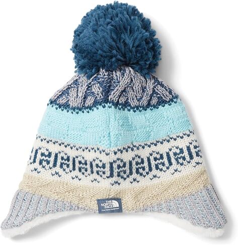 THE NORTH FACE قبعة Fair Isle Earflap (للرضع) TNF رمادي فاتح منقط/متعدد الألوان 0-6 أشهر in Kuwait