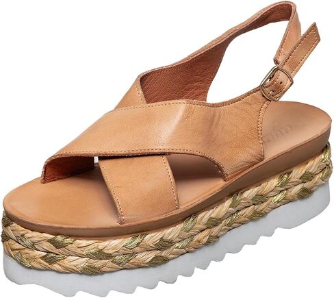 Antelope Women's Abby Leather Flat Platform Sandals in Saudi Arabia