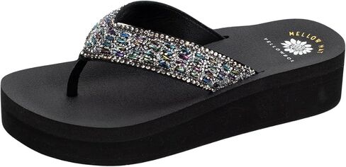Yellow Box Women's Bobina Flatform Sandal, Platform 1.25 inches, Heel 1.75 inches, Medium-High Comfortable Flip-Flop in Saudi Arabia