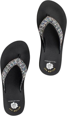 Yellow Box Women's Bobina Flatform Sandal, Platform 1.25 inches, Heel 1.75 inches, Medium-High Comfortable Flip-Flop in Saudi Arabia