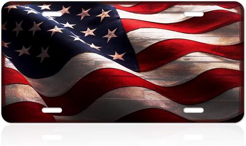 لوحة ترخيص أمامية مزخرفة بالعلم الأمريكي، علامة سيارة جديدة Eagle God Bless America، مقاس 6 × 12 بوصة، خالية من الصدأ .040 ألومنيوم، مقاومة للبهتان، مصنوعة في الولايات المتحدة الأمريكية بواسطة علامات سيجو in Kuwait