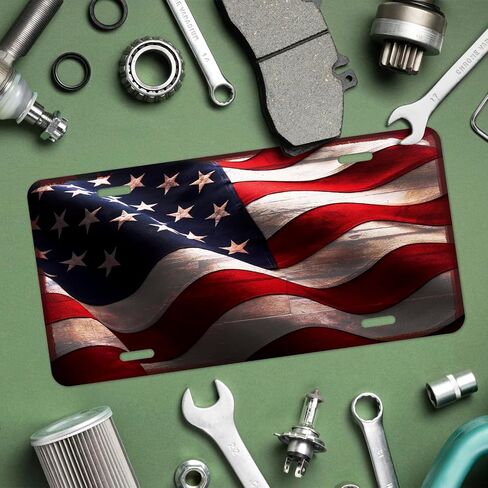 لوحة ترخيص أمامية مزخرفة بالعلم الأمريكي، علامة سيارة جديدة Eagle God Bless America، مقاس 6 × 12 بوصة، خالية من الصدأ .040 ألومنيوم، مقاومة للبهتان، مصنوعة في الولايات المتحدة الأمريكية بواسطة علامات سيجو in Kuwait