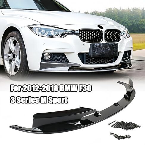 Front Bumper Lip Splitter Compatible with 2012-2018 F30 F31 Base 3 Series (M Tech/M Sport Only), Air Dam Spoiler Lower Chin 2Pcs Fits for Sedan, Protection Body Part (Carbon Fiber Pattern) in Kuwait