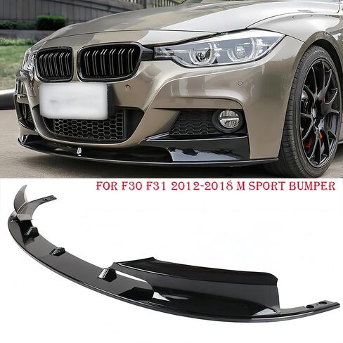 Front Bumper Lip Splitter Compatible with 2012-2018 F30 F31 Base 3 Series (M Tech/M Sport Only), Air Dam Spoiler Lower Chin 2Pcs Fits for Sedan, Protection Body Part (Carbon Fiber Pattern) in Kuwait