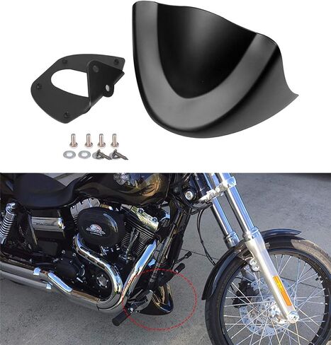 Motorcycle Front Chin Spoiler Air Dam Fairing Cover Mounting Bracket for Harley Davidson Dyna StreetBob FatBob Models 2006-2017 2016 2015 in Saudi Arabia